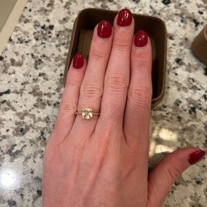 David Yurman Chatelaine Ring 18k Rose Gold with Morganite and Diamonds